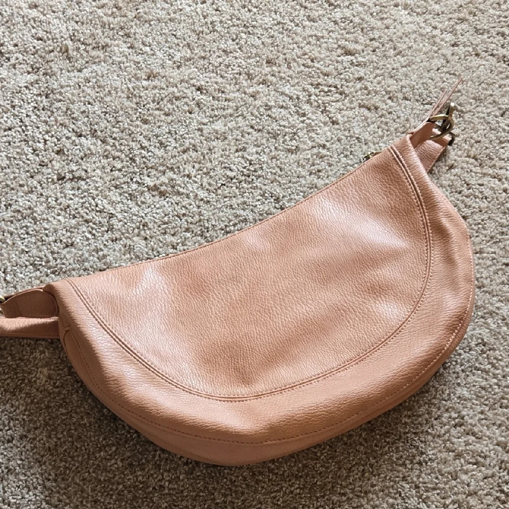 Anthropologie pink/peach shoulder sling bag normcore spring - Picture 4 of 10
